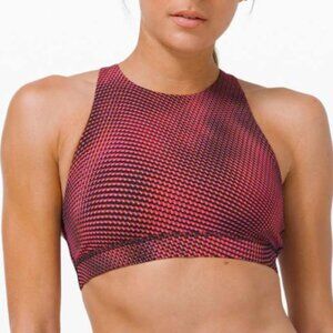 Lululemon ~ Energy Bra High Neck *SeaWheeze Race Pace Flare Multi